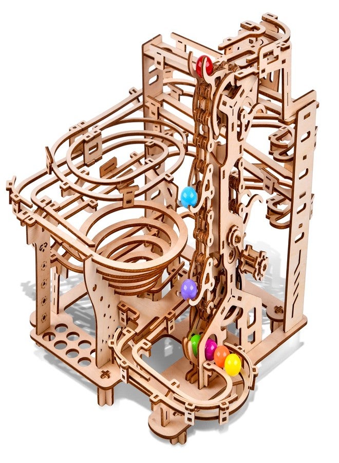 varbertos 3D Wooden Puzzles Marble Run Chain Kit, Wood Creative Mechanical Puzzles Assembly Model Building Kits to Build for Adults & Kids, DIY Wooden Puzzle Hobbies Toys for Adults &Teens Gifts - Image 1